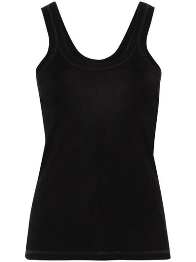 Ribbed Cotton Sleeveless Black - LEMAIRE - BALAAN 2