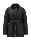 Diamond Quilted Nylon Jacket Black - BURBERRY - BALAAN 2