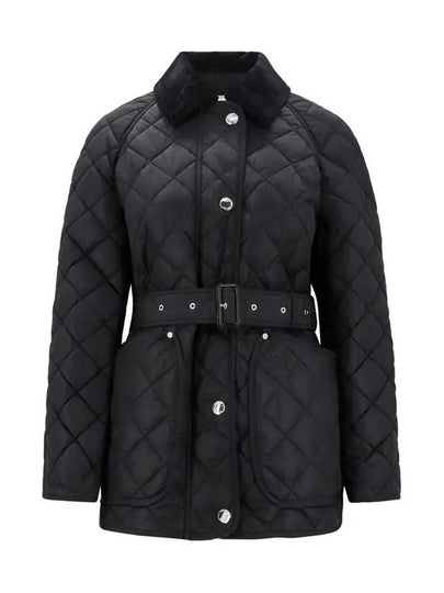 Diamond Quilted Nylon Jacket Black - BURBERRY - BALAAN 2