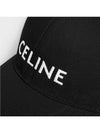 Embroidered Logo Cotton Ball Cap Black - CELINE - BALAAN 11