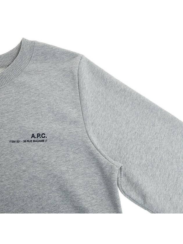 Item Logo Sweatshirt Grey - A.P.C. - BALAAN 5