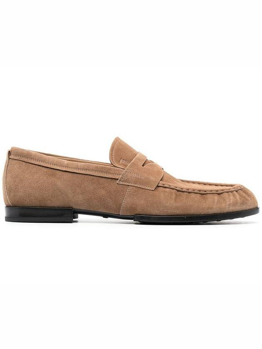 Suede Driving Shoes Brown - TOD'S - BALAAN.