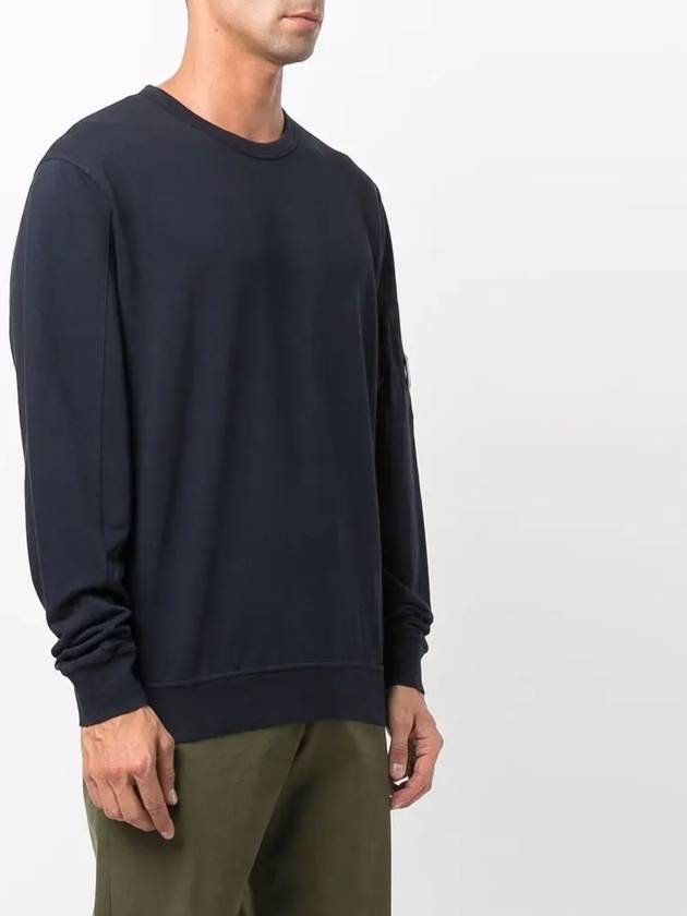 Men's Light Fleece Lens Wappen Sweatshirt Navy - CP COMPANY - BALAAN 3