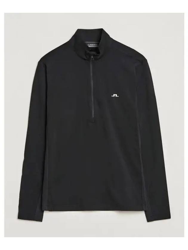 Luke Half Zip Up Mid Long Sleeve T-Shirt Black - J.LINDEBERG - BALAAN 2