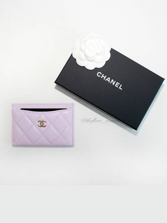 Classic card holder lilac gold plated caviar AP0213 B16718 NW784 - CHANEL - BALAAN 1