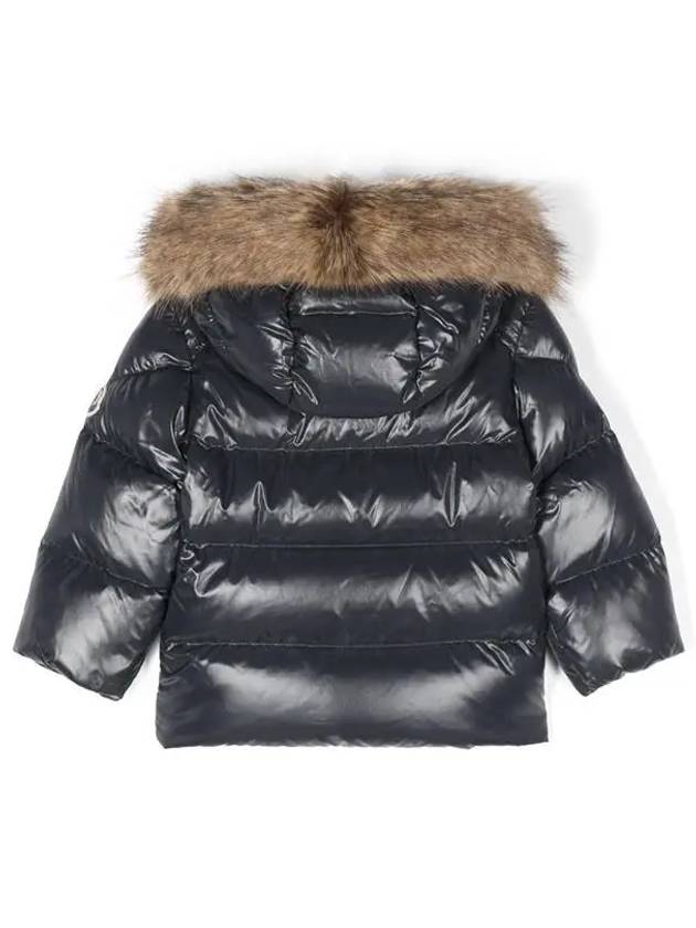 Moncler Baby K2F Fur Hooded Down Parka Navy - MONCLER - BALAAN 3