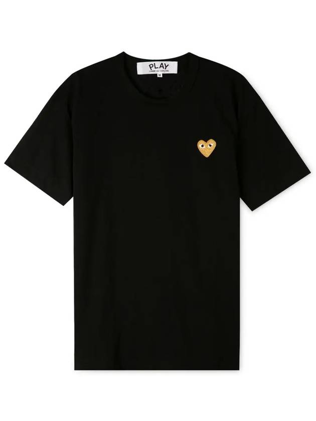 Comme des Gar ons Men s Gold Wappen Black Short Sleeve T Shirt AZ T216 051 1 - COMME DES GARCONS PLAY - BALAAN 3