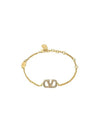 Valentino 4W2J0F84 YCW MH5 J0F84 Garavani V logo crystal bracelet - RED VALENTINO - BALAAN 1