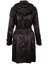 Women's Kensington Econyl Trench Coat Black - BURBERRY - BALAAN 4