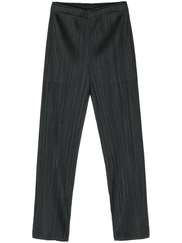 Pleats Straight Pants Charcoal - ISSEY MIYAKE - BALAAN 1