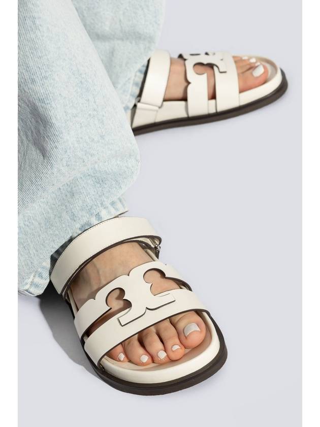 Tory Burch Leather Slides Ines, Women's, White - TORY BURCH - BALAAN 2