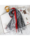 GG Wool Cashmere Muffler Grey - GUCCI - BALAAN 2