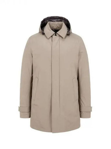 Men s Detachable Hood Goose Down Sub Zero Coat Dark Beige 270193 - HERNO - BALAAN 1