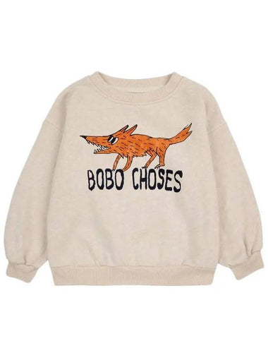 Kids The Clever Fox Sweatshirt Cream - BOBO CHOSES - BALAAN 1