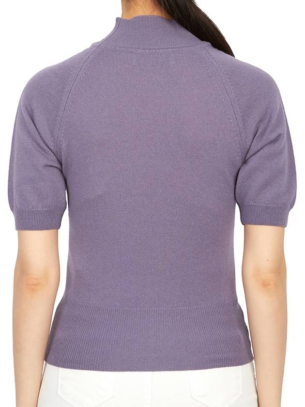 Women's High Neck Short Sleeve Knit Top Purple - VIVIENNE WESTWOOD - BALAAN 5