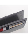 Pebble Calfskin 4-Bar Applique Note Card Wallet Grey - THOM BROWNE - BALAAN 5