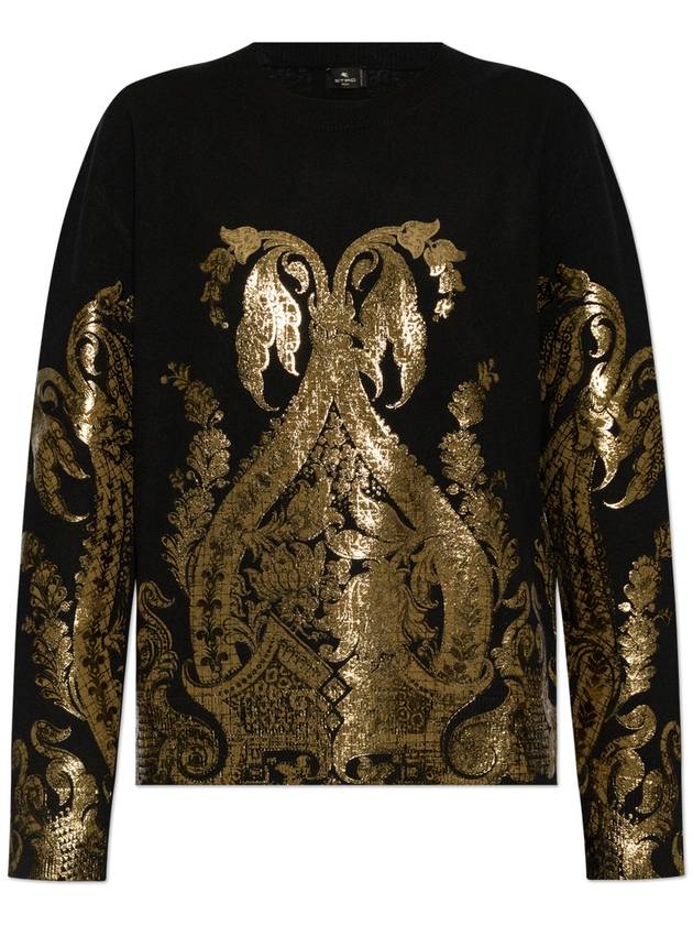 Etro Sweater With Shimmering Print, Women's, Black - ETRO - BALAAN 1