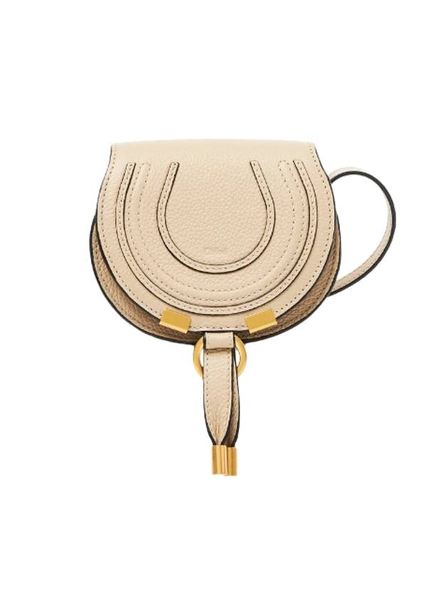 Marcie Nano Saddle Shoulder Bag Beige - CHLOE - BALAAN 1