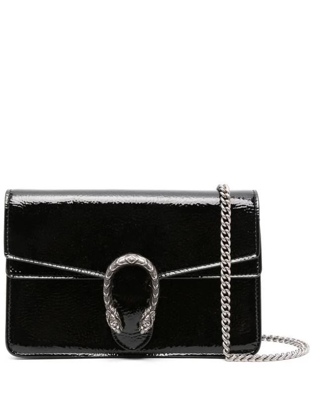 Dionysus Patent Leather Shoulder Bag Black - GUCCI - BALAAN 2