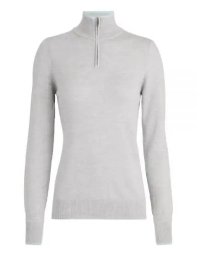 CONTRAST TIPPING MERINO WOOL QRT ZIP SWEATER GLS000008 HGR Women s Quarter - G/FORE - BALAAN 1