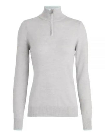 CONTRAST TIPPING MERINO WOOL QRT ZIP SWEATER GLS000008 HGR Women s Quarter - G/FORE - BALAAN 1