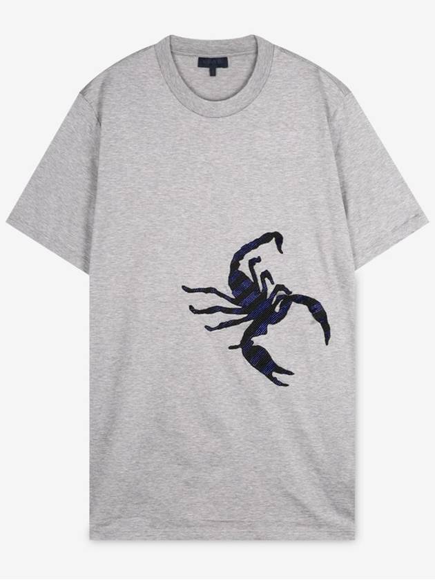 Men s Scorpion Gray Short Sleeve T Shirt RMJE0031 13 - LANVIN - BALAAN 1