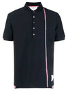 RWB Stripe Polo Shirt Navy - THOM BROWNE - BALAAN 2