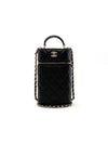 Classic Chain Cosmetic Phone Holder Vanity Bag Lambskin Black Champagne Gold AP2675 - CHANEL - BALAAN 3