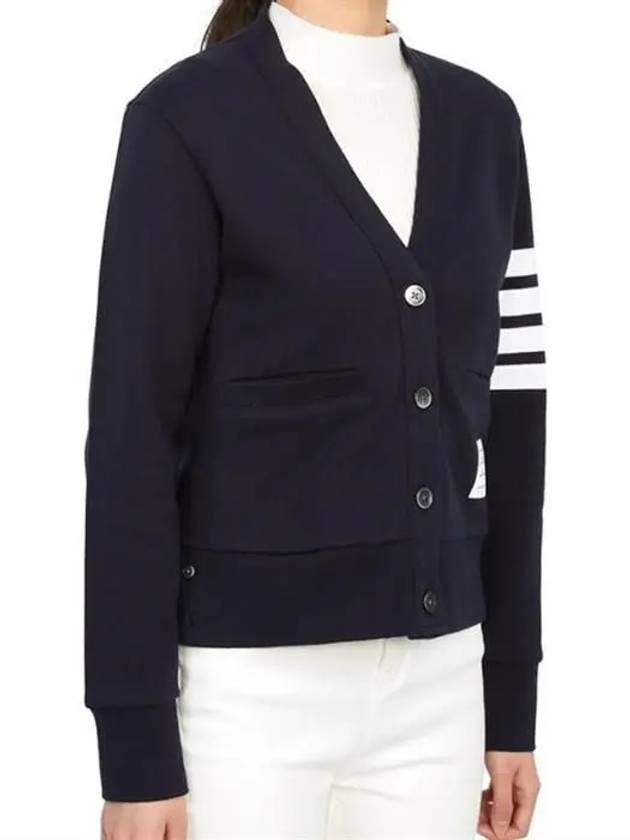 4-Bar Loopback Jersey Cardigan Navy - THOM BROWNE - BALAAN 3