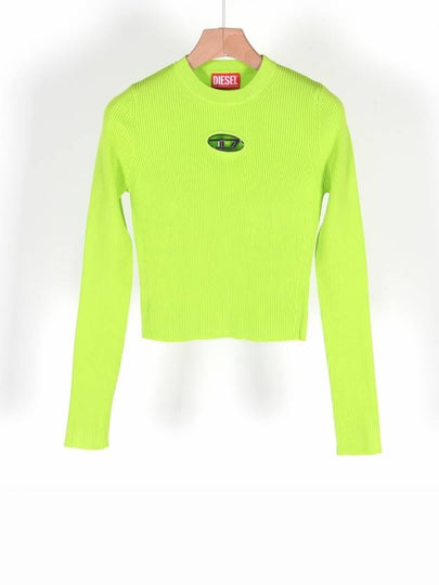 M Valary Ribbed Long Sleeve Knit Top Green Fluo - DIESEL - BALAAN 2