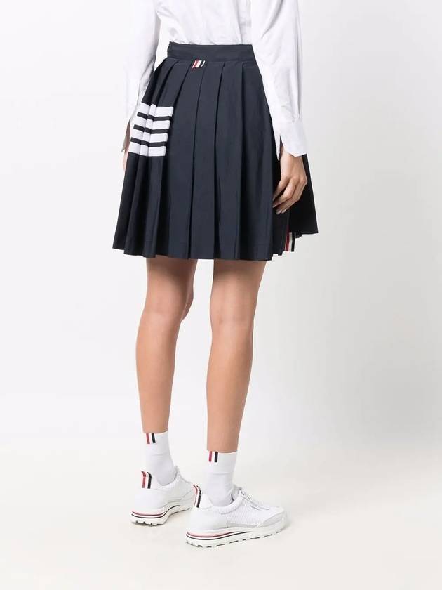 4-Bar Striped Mini Pleated Skirt Navy - THOM BROWNE - BALAAN 5