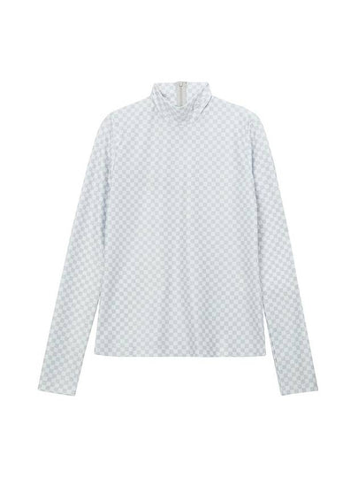 Runway Grid Logo Long Sleeve Turtleneck White Grey - ULKIN - BALAAN 2