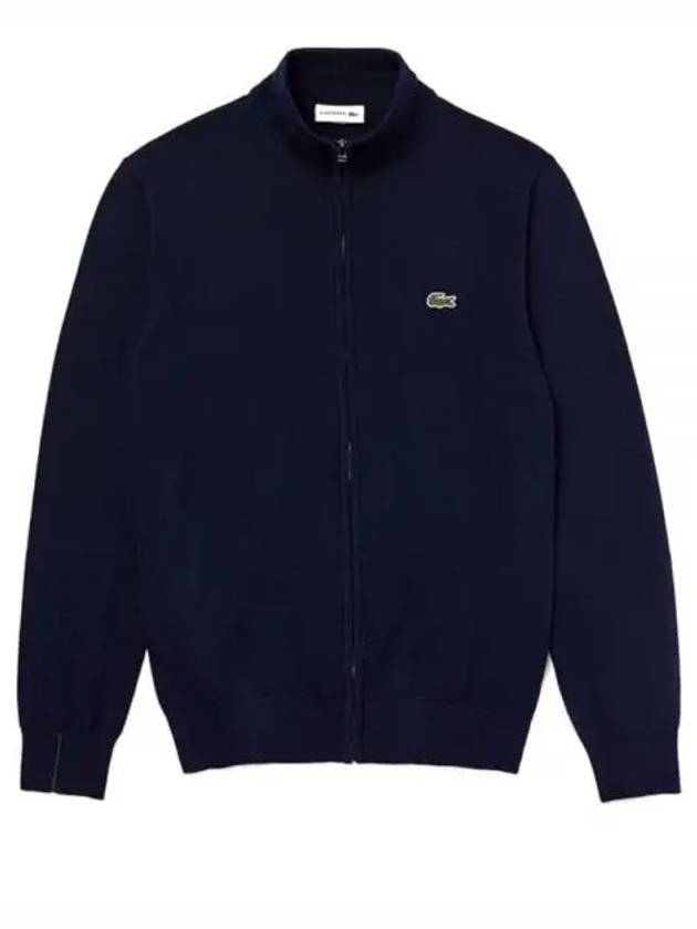 Stand-up collar organic cotton zipper sweater - LACOSTE - BALAAN 2