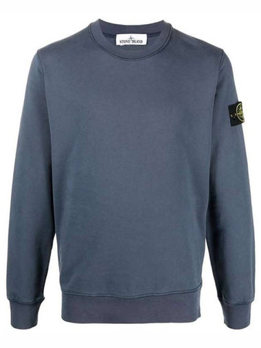 Men's Wappen Patch Sweatshirt Blue Navy - STONE ISLAND - BALAAN 1