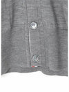 4-Bar Stripe Sustainable Merino Wool Cardigan Grey - THOM BROWNE - BALAAN 9