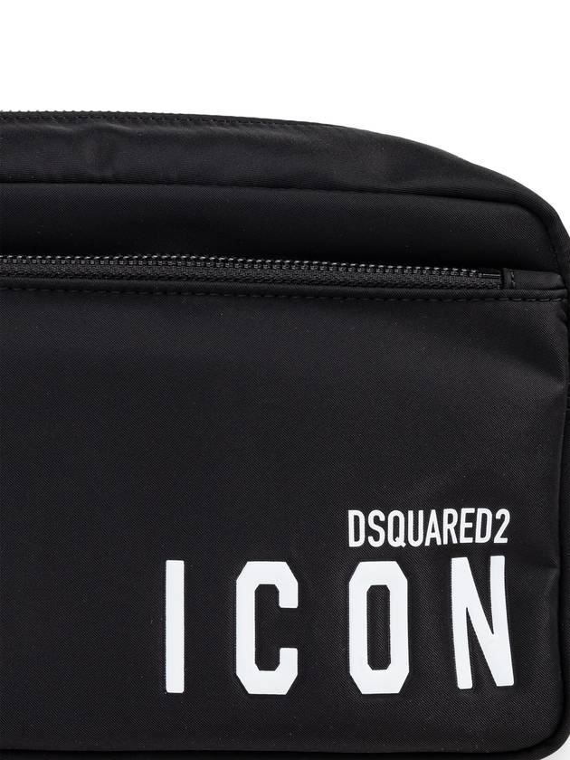 Dsquared2 Cosmetic Bag With Printed Logo, Men's, Black - DSQUARED2 - BALAAN 6