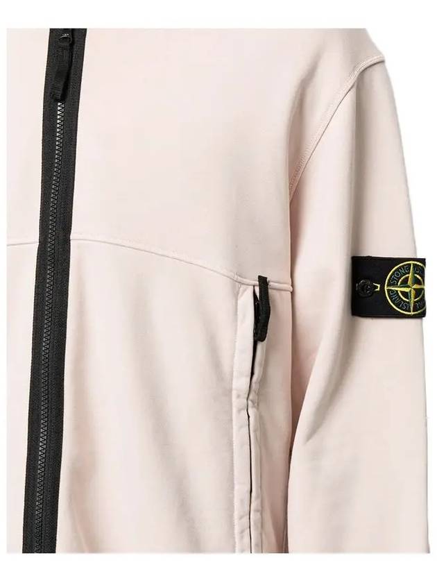 Wappen Patch Zip-up Bomber Jacket Beige - STONE ISLAND - BALAAN 5