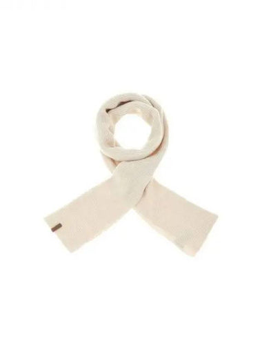 Women s Monili Label Cashmere Knit Scarf Melange Beige 271594 - BRUNELLO CUCINELLI - BALAAN 1