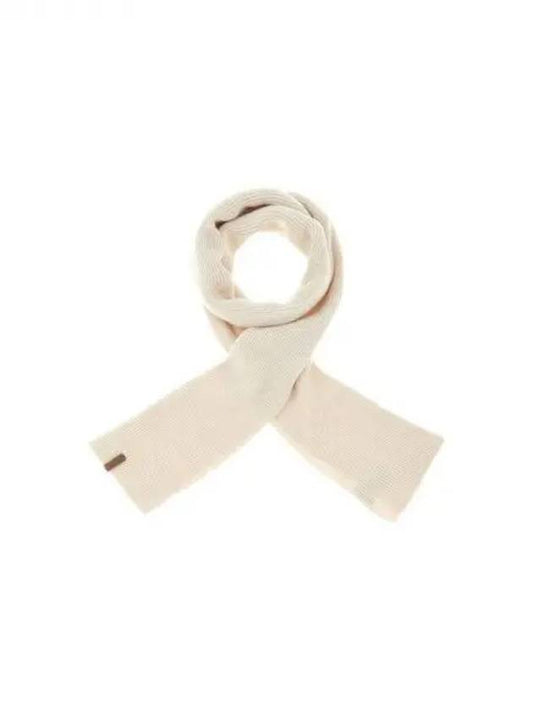 Women s Monili Label Cashmere Knit Scarf Melange Beige 271594 - BRUNELLO CUCINELLI - BALAAN 1