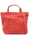 Bold Fox Head Mini Tote Bag Red - MAISON KITSUNE - BALAAN 2