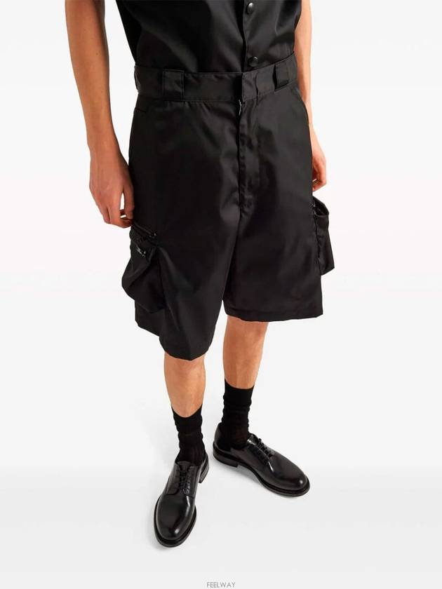 Re-Nylon Bermudas Shorts Black - PRADA - BALAAN 5