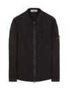 Heavy Duty Cotton Ripstop Over Long Sleeve Shirt Black - STONE ISLAND - BALAAN 2