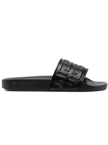 4G Embossed Logo Slippers Black - GIVENCHY - BALAAN 1