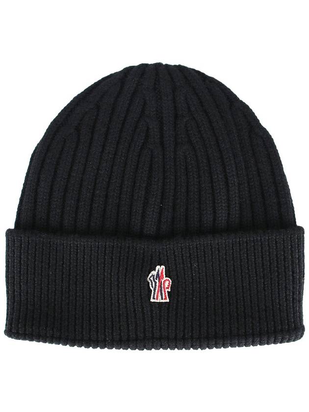 Grenoble Logo Wool Beanie 3B00010 04761 999 - MONCLER - BALAAN 2