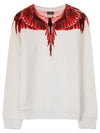 Red Ghost Wings Printing Crew Neck Sweatshirt White - MARCELO BURLON - BALAAN 2