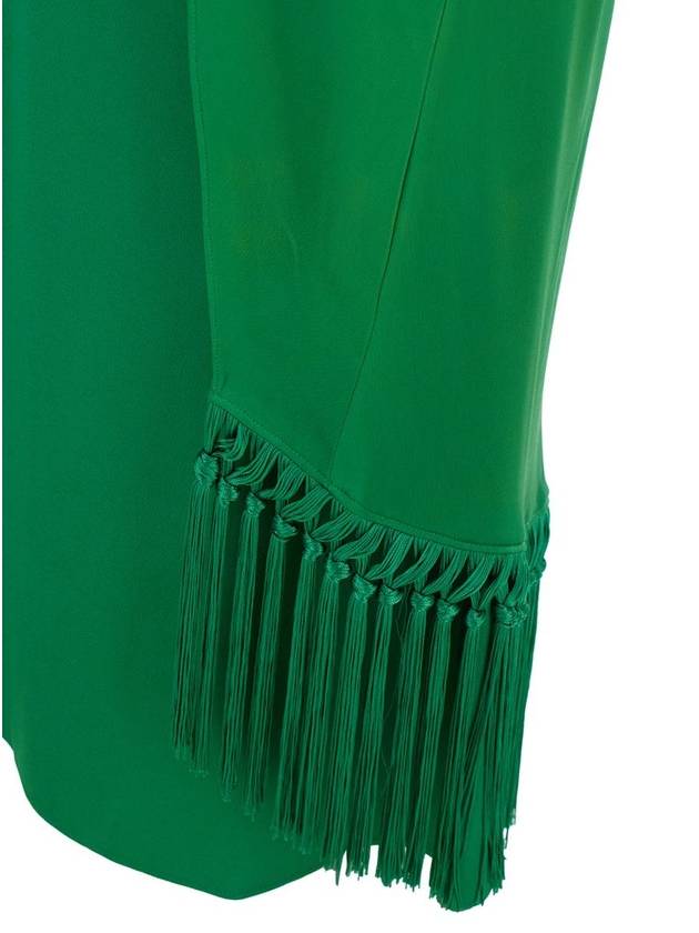 'Berenson' Green One-Shoulder Long Dress With Scarf Detail In Viscose Stretch Blend Woman - TALLER MARMO - BALAAN 3