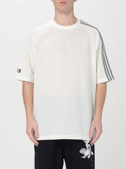 3 Stripe Short Sleeve T-Shirt Off White - Y-3 - BALAAN 2