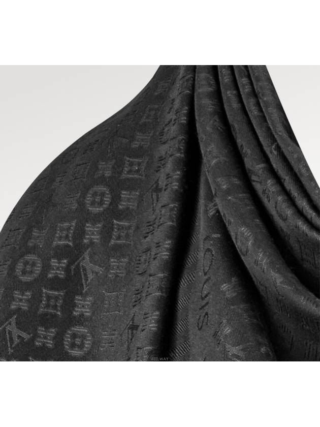 Evermore Monogram Scarf Black - LOUIS VUITTON - BALAAN 5