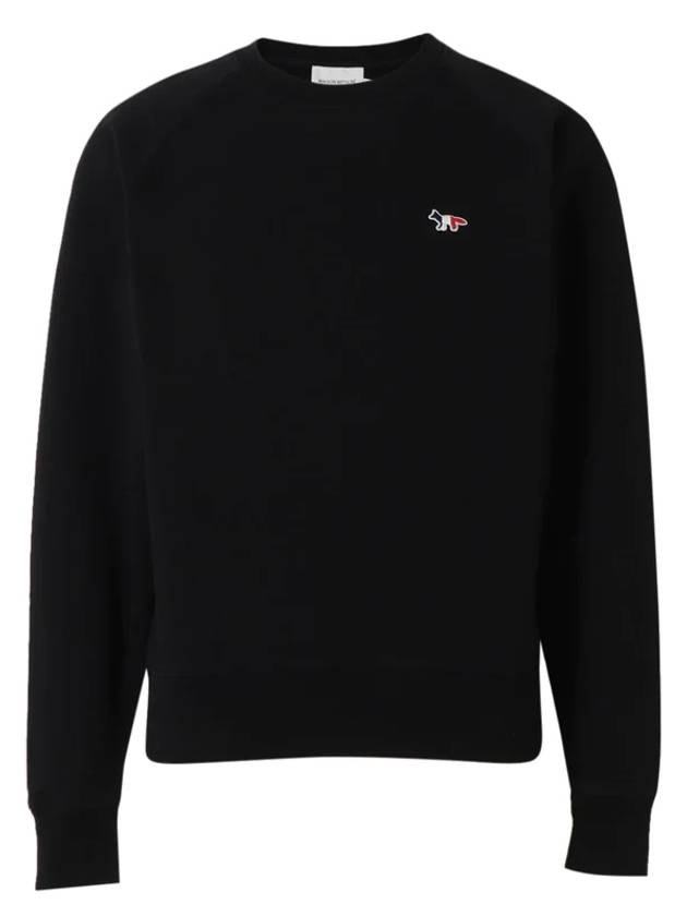 Tricolor Fox Patch Sweatshirt Black - MAISON KITSUNE - BALAAN 2