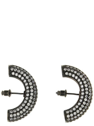 Panconesi 'Half Moon Crystal Hoops' Earrings - PANCONESI - BALAAN 1